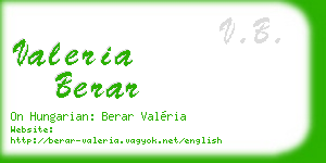 valeria berar business card